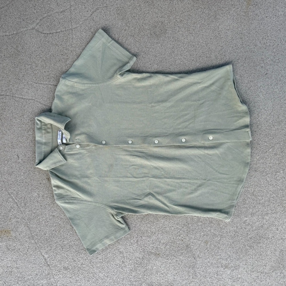 Zara Slim Fit Mens Medium Shirt - Button Down Sage Green